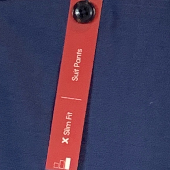 Calvin Klein Jerome Slim Fit 100% Wool Suit Pants Trousers - Blue -size 38W  30L - Picture 4 of 7